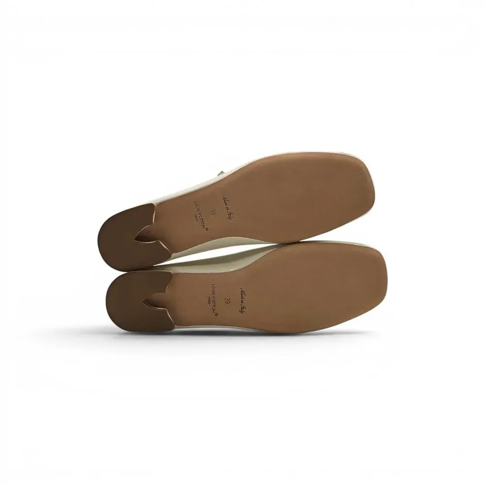 Louis Vuitton Swing Flat Mary Jane Ballerina Shoes Ivory - $1080